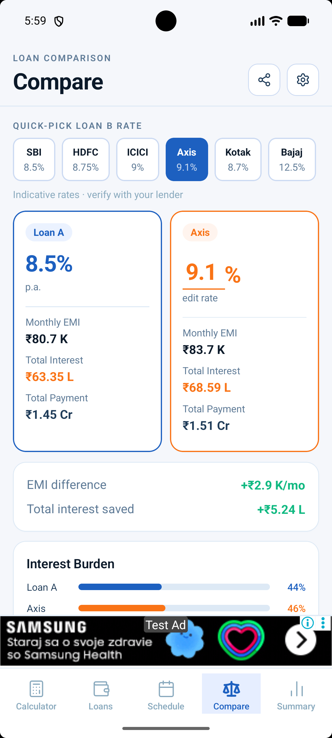 EMI Calculator & Loan Tracker screenshot 4