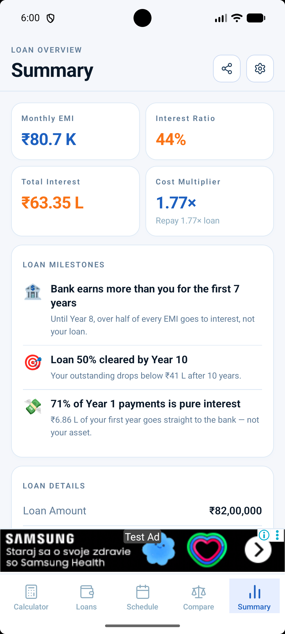 EMI Calculator & Loan Tracker screenshot 5