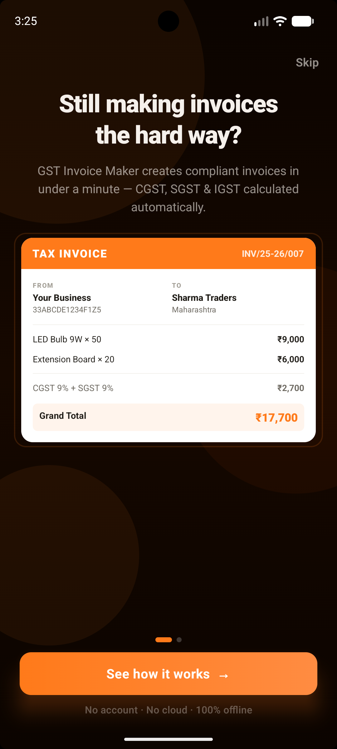 GST Invoice Maker screenshot 1